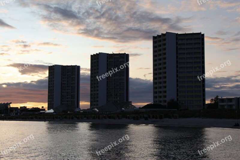 Skyscrapers Hotel Beach Water Sea