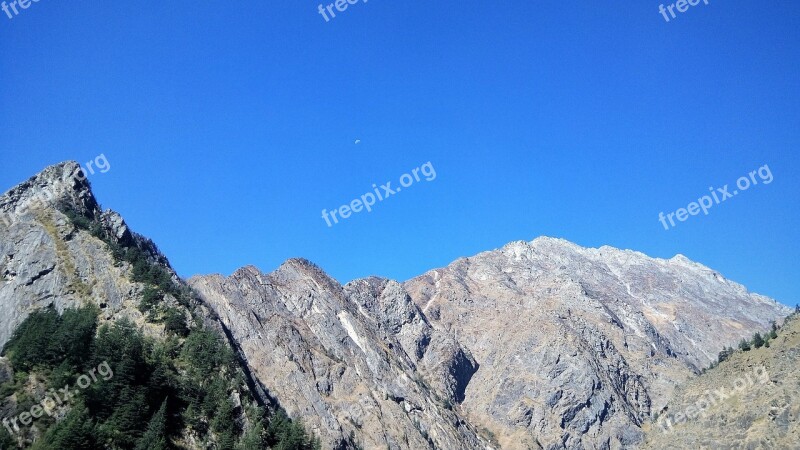 Mountain Peak India Sky Blue Scenery