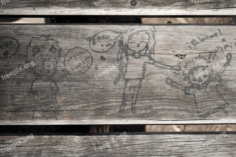 Paint Children Wood Bench Child