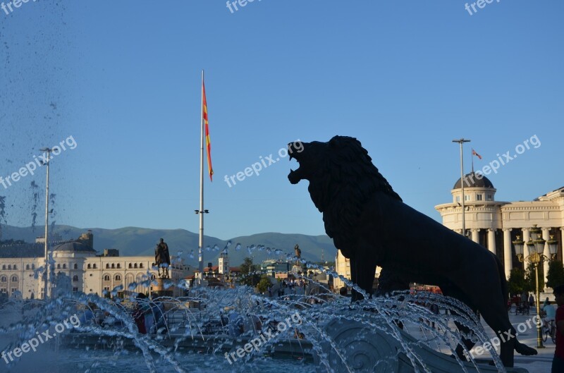 Skopje Lion Flag Free Photos