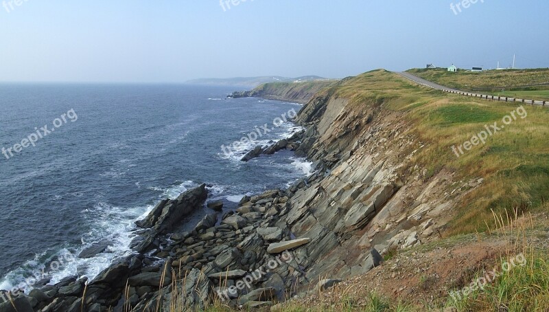 Coast Cliff Rocks Shore Lake