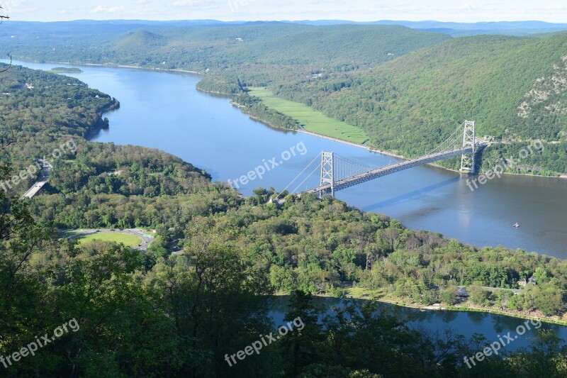 Hudson River River Nature Landmark Panorama