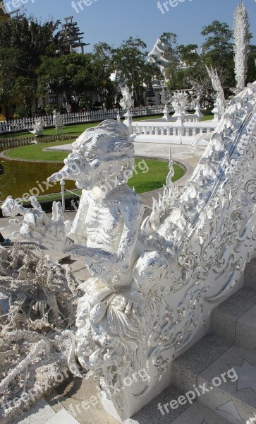 Measure Wat Rong Khun Thailand Temple Chiang Rai Province Chiang Rai