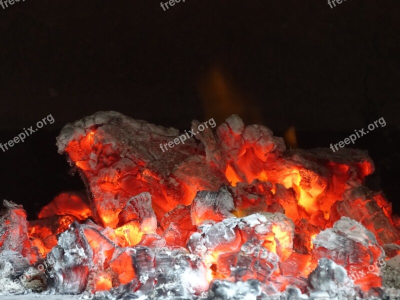 Pizza Oven Coal Fire Flame Hot