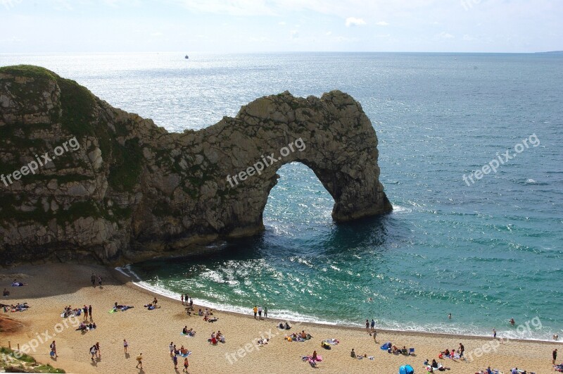 Durdle Door West Beach Jurassic Coast Dorset England