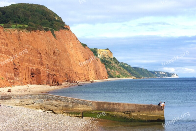 Jurassic Coast Sidmouth Devon England Summer