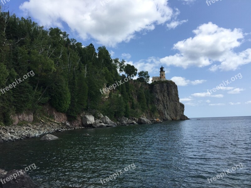 Lighthouse Lake Superior North Shore Free Photos