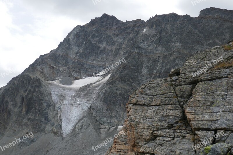 Glacier Mountains Alpine Switzerland Nature