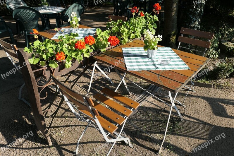 Beer Garden Table Seat Beer Outside Catering