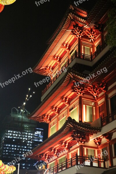 Temple Red B Architecture Landmark