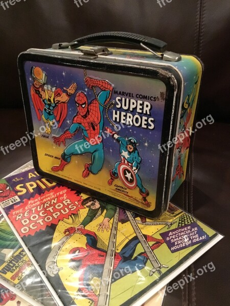 Lunchbox Superhero Spiderman Comics 1960