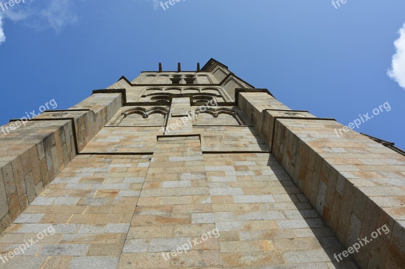 Wall Cathedral Pillar Tower Stones Cathedral Of Dol De Bretagne