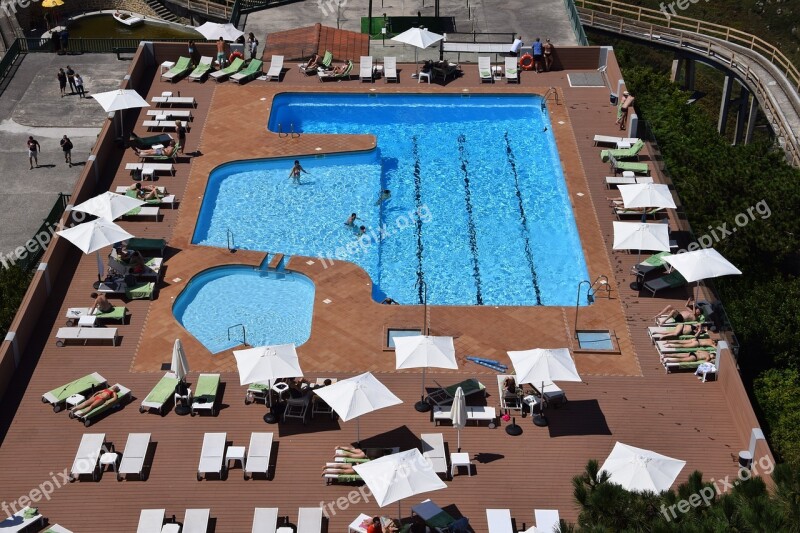 Bird's Eye View Swimming Pool Vacations Concerns Parasol