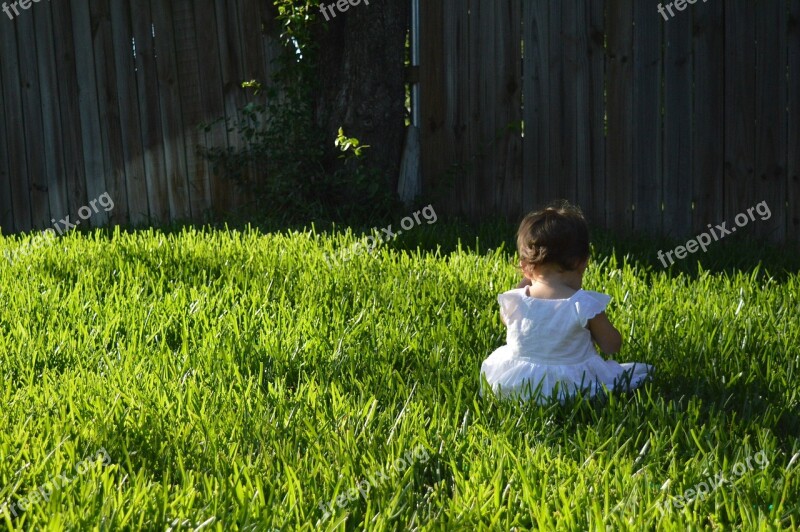 Baby Girl White Dress Back