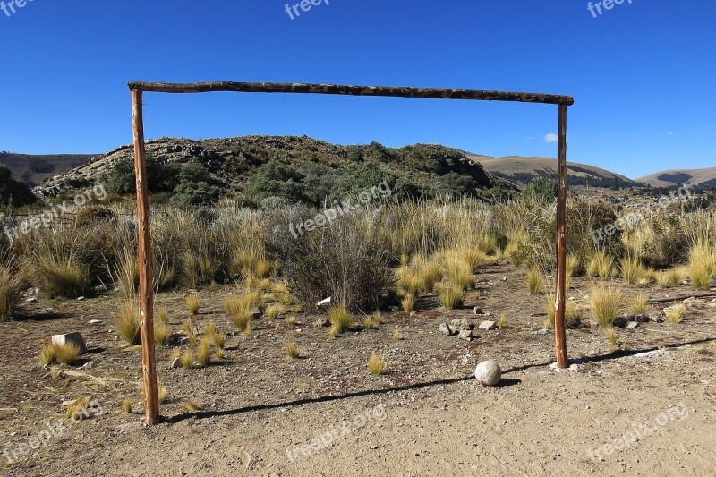 Goal Ball Football Pitch Abandoned Goal Line