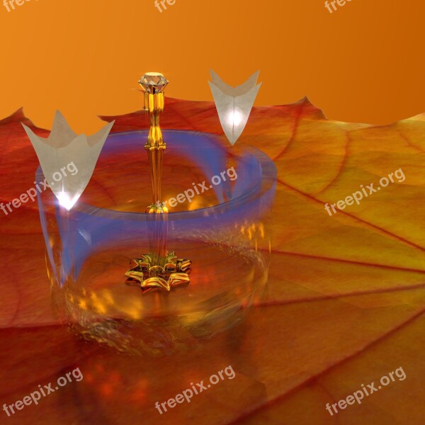 Crystal Fall Gold Still Lifes Free Photos