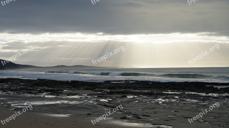 Sky Sea Seaside Cloud Ray