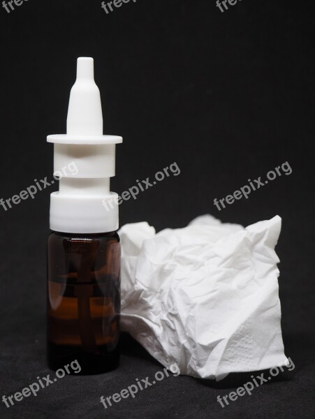 Nasal Spray Cold Handkerchief Flu Ill