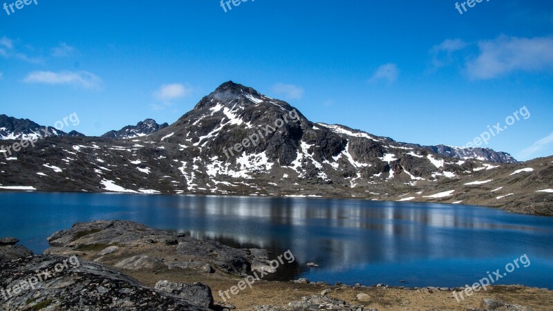 Mountain Lake Wilderness Reflection Landscape Nature