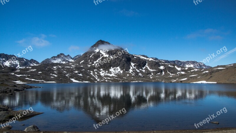 Mountain Lake Wilderness Reflection Landscape Nature