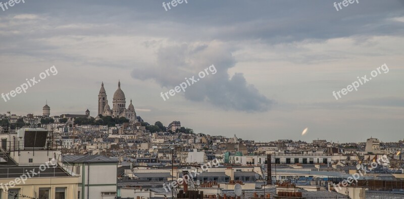 Paris Montmartre Bute Monument Sky