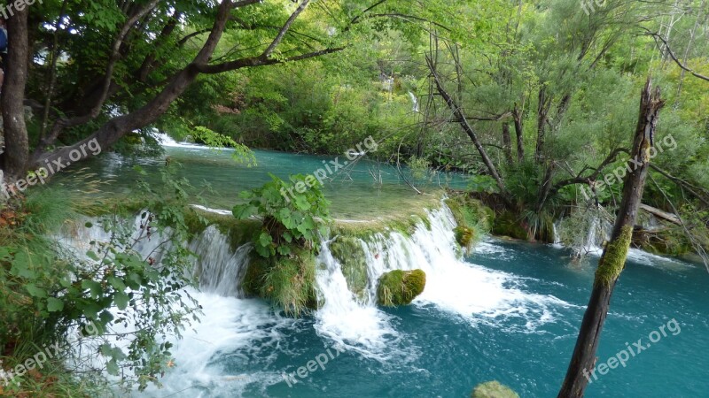 Plitvice Croatia Waterfall Cascade Park