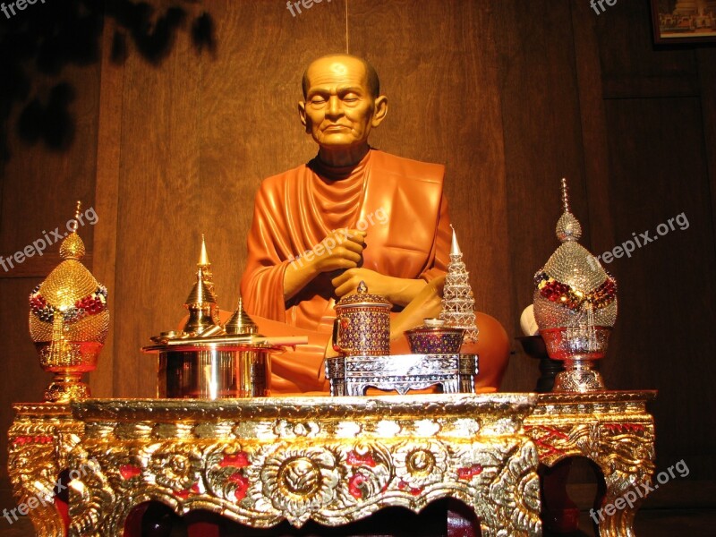 Somdej Toh Prom Radiation Somdej Toh Thai Monks Statue Wax