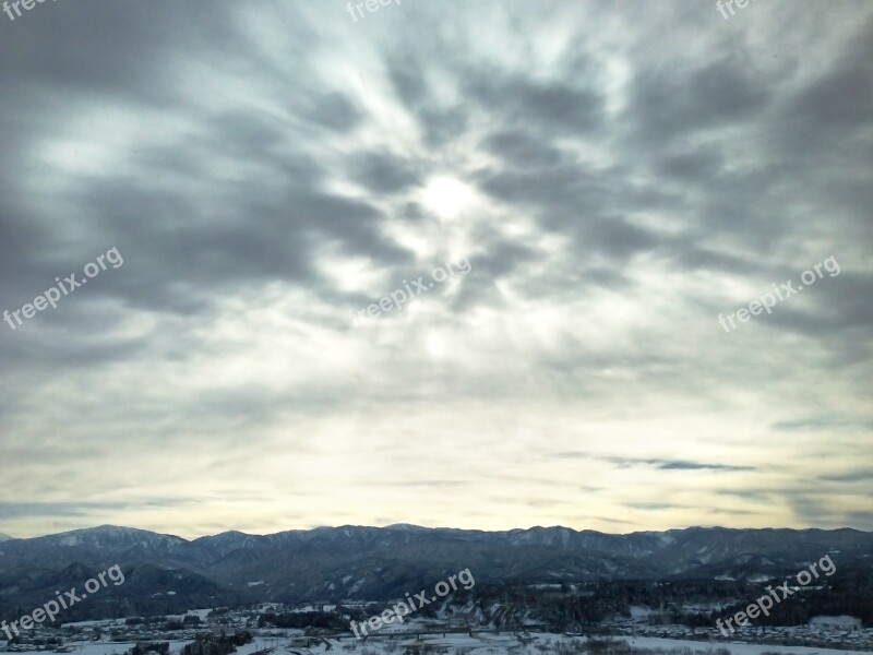 Cloud Sun Sky Mountain Winter