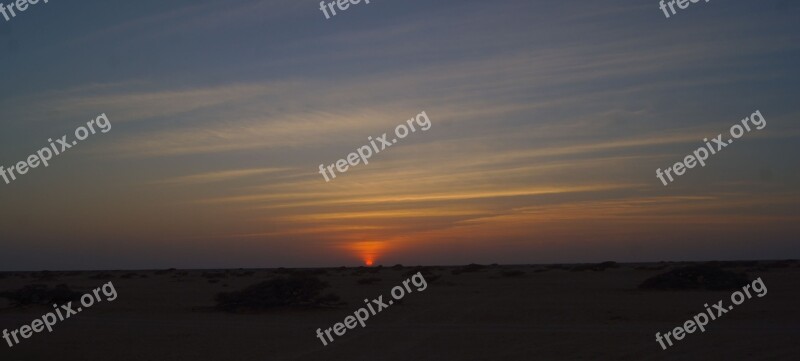 Sunset Arabian Middle East Desert Outdoor