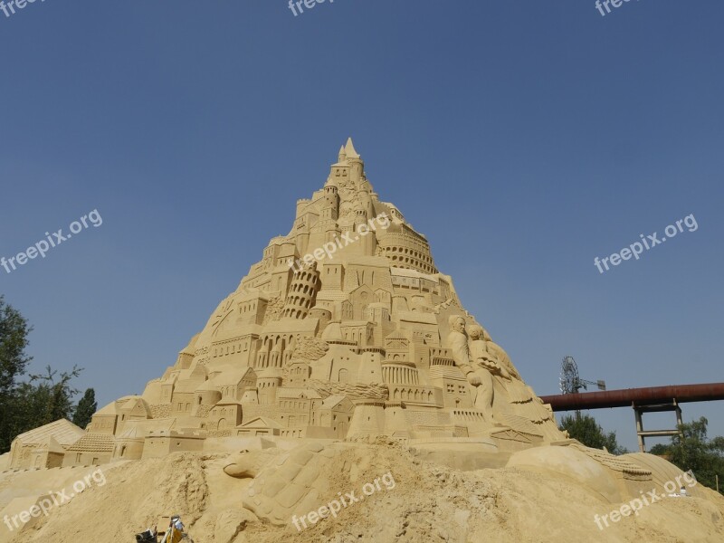 Sand Castle Sandburg Sand Sculpture Artwork