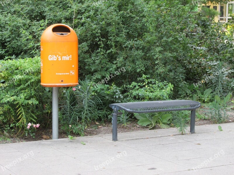 Berlin Bsr Garbage Can City Cleaning Garbage