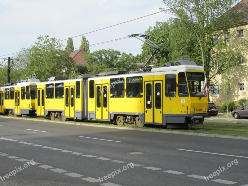 Tram Berlin Bvg Capital Yellow