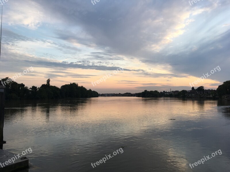 River Thames London Sunset River England