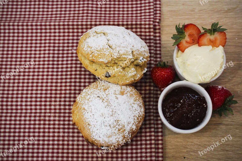 Scones Afternoon Tea Cream Tea Cakes Strawberry Jam