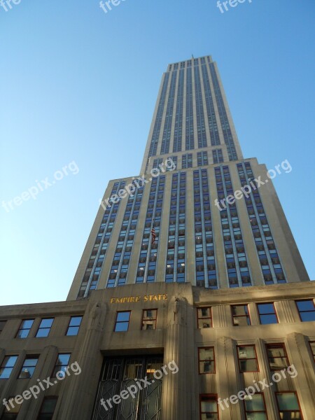 Empire State Building New York Manhattan Usa Ny