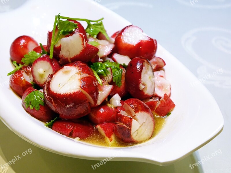 Red Radish Cold Dish Vegetable Appetizer Healthy