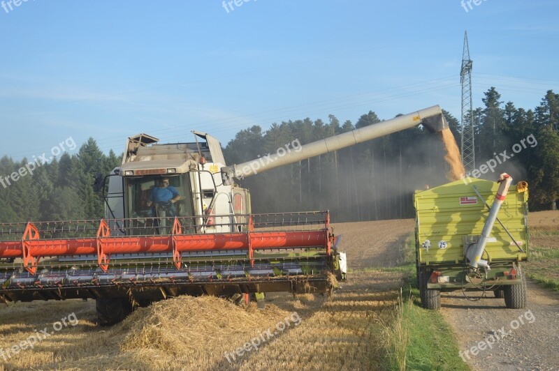 Harvest Tractor Agriculture Field Straw