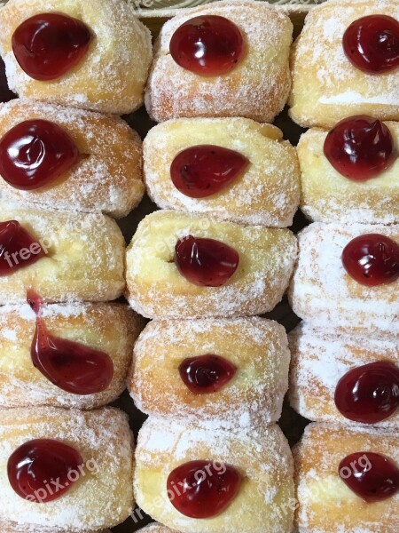 Donuts Jam Red Raspberry Strawberry