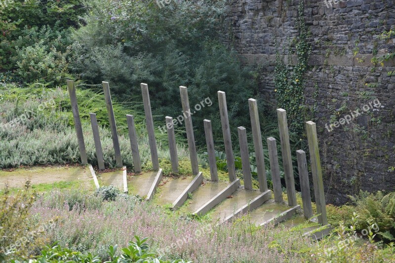 Staircase Ramparts Promenade Jules Revert Dol De Bretagne Tourist Town