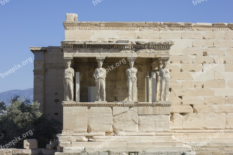 Acropolis Greece Sculpture Monuments Athens