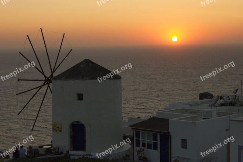 Sunset Santorini Oia Perissa Fira