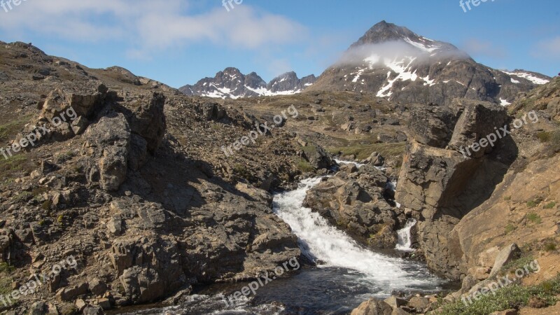 Mountain Water Fall River Water Splashing