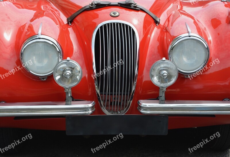 Car Lights Of Old Car Car Collection Red Bodywork Free Photos