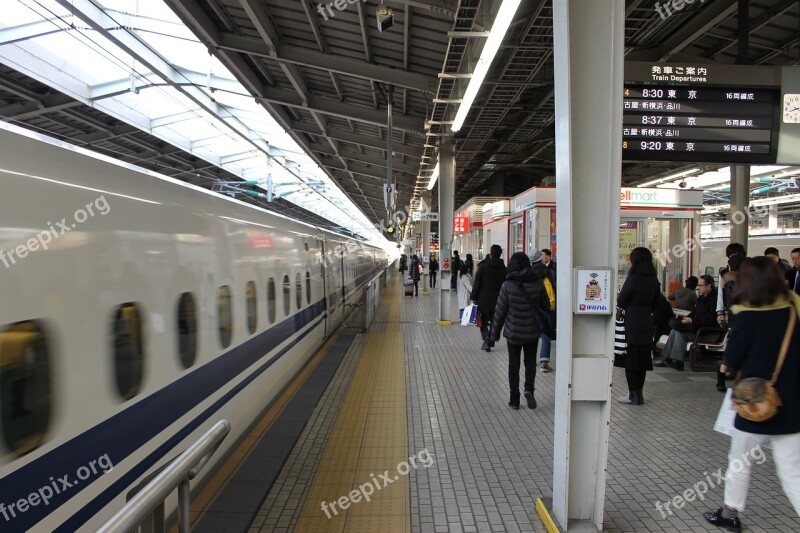 Bullet Train Train Japan Tokyo Platform