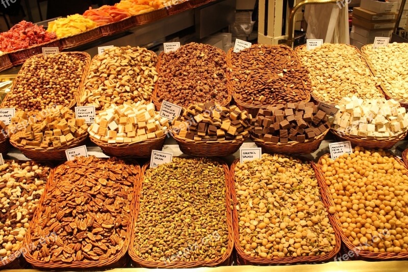 Nuts Markets Shop Colors Free Photos