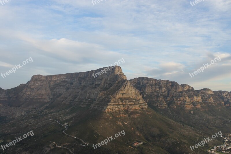 Cape Town Table Mountain Sunset South Africa Free Photos