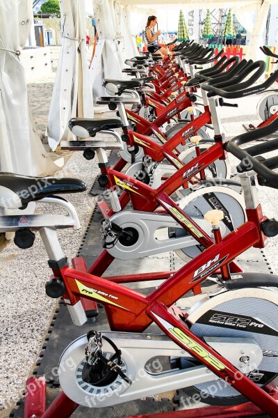 Sport Woman Bike Red Fitness