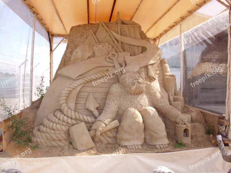 Sand Sand Sculpture Artwork Free Photos