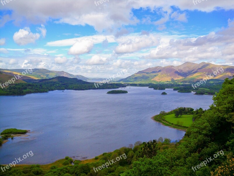 Derwentwater Keswick England Derwentwater Keswick England Cumbria