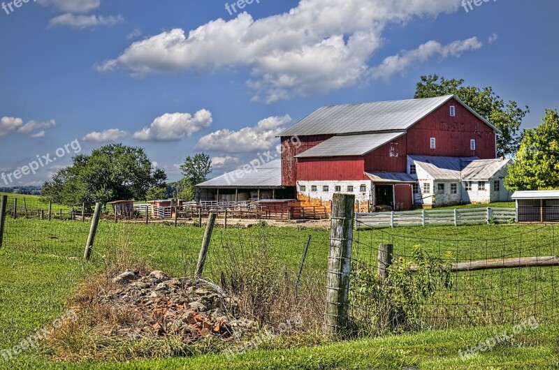 Barn Rustic Barns Red Fence